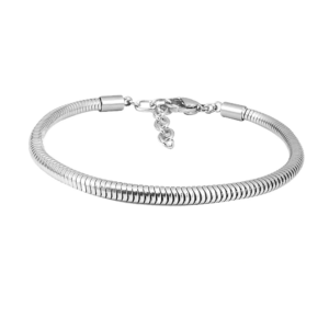 Pulsera de acero inoxidable para charms - Compatible con Pandora, Estilo Serpiente